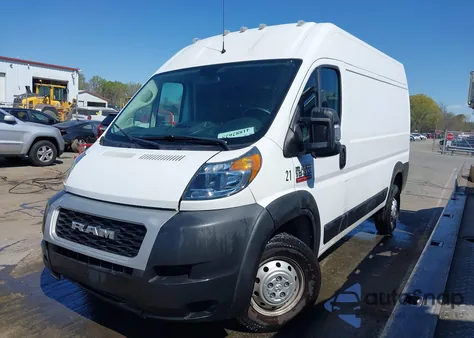 2021 Ram Promaster 1500 High Roof 136 Wb z USA, uszkodzony, nr VIN 3C6LRVBG5ME506650